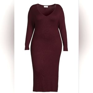Sophia Vergara back twist sweater dress